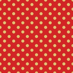 Polka Dots Red Gold