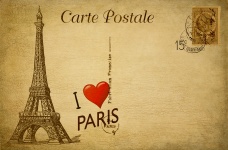 Torre Eiffel de Paris de cartão postal