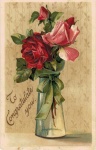 Rózsa a vázában Ellen Clapsaddle