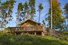 Rustic camp cabin