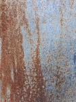 Placa de metal oxidada