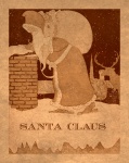 Cartel vintage de santa claus