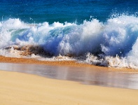 Praia de ondas do mar