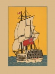 Ship Vintage Print Victory