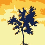 Silhouette Vintage Tree