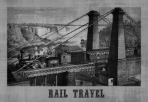 Travel rails vintage poster
