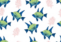 Tropical Fish Background Pattern