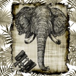 Caccia all'elefante vintage
