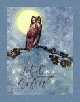 Vintage Owl Winter Poster