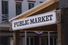 Vintage public market sign