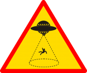 Warning UFO sign