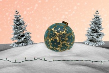 Christmas Ball In The Snow