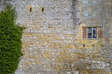 Wide Shot Of A Plain Limestone Wall