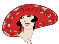 Kobieta w kapeluszu retro