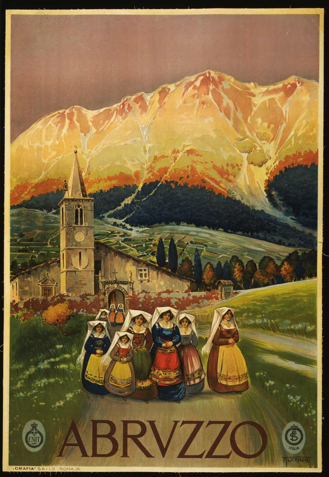 Abrvzzo, cartel del viaje de Italia