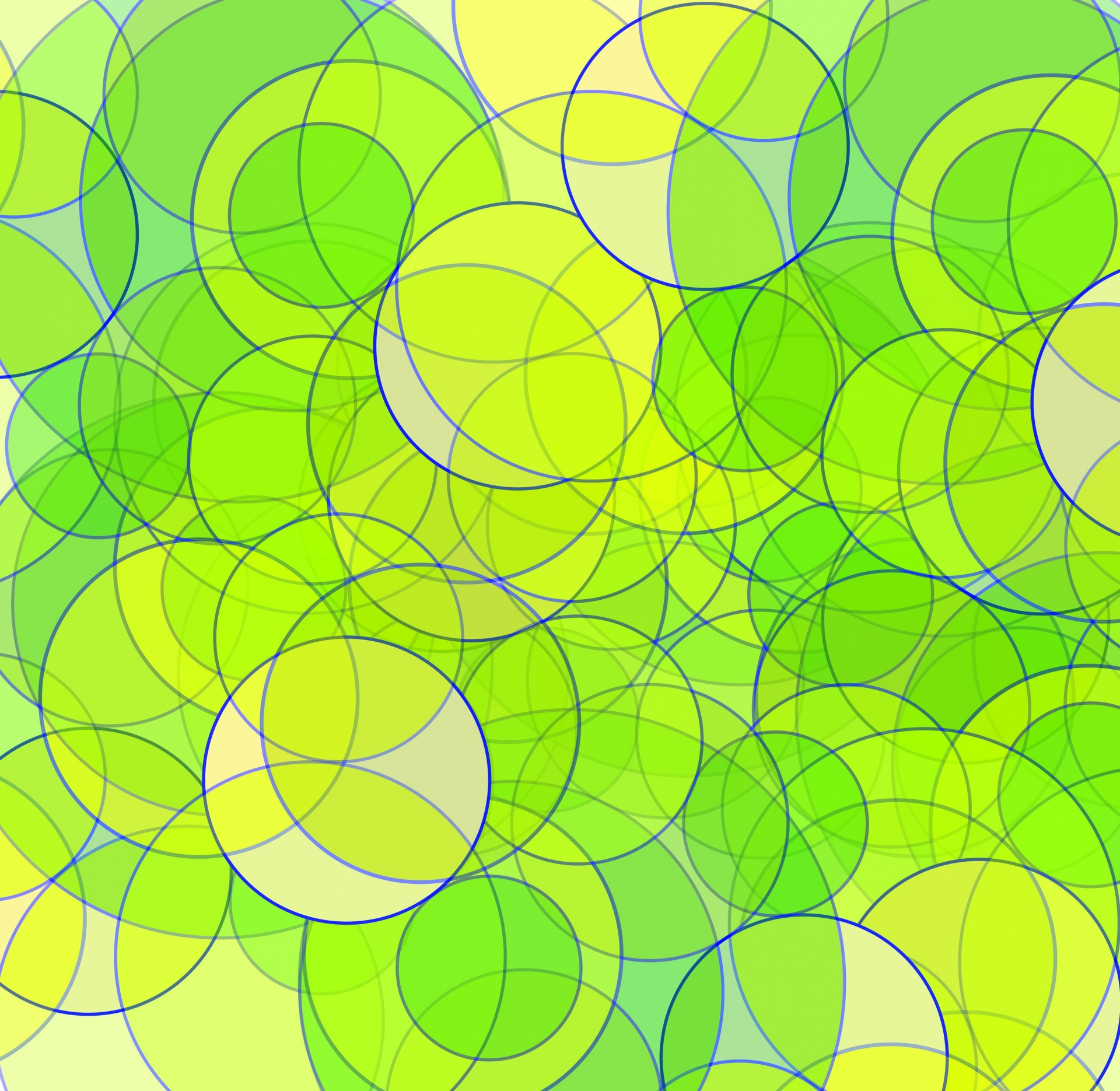 Abstraktní zelené žluté kruhy