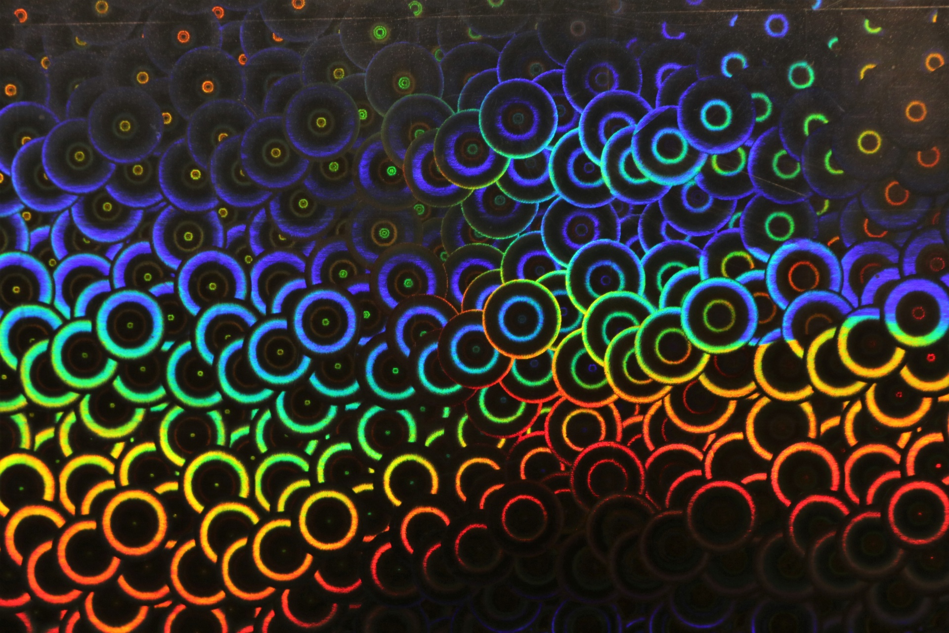 Círculos de néon abstratos