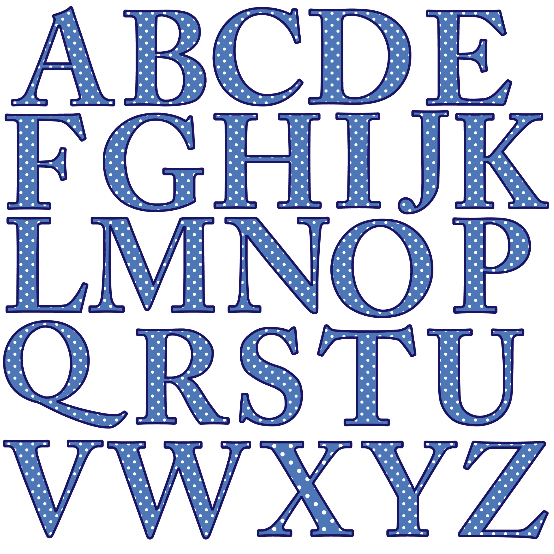 Litery alfabetu AZ