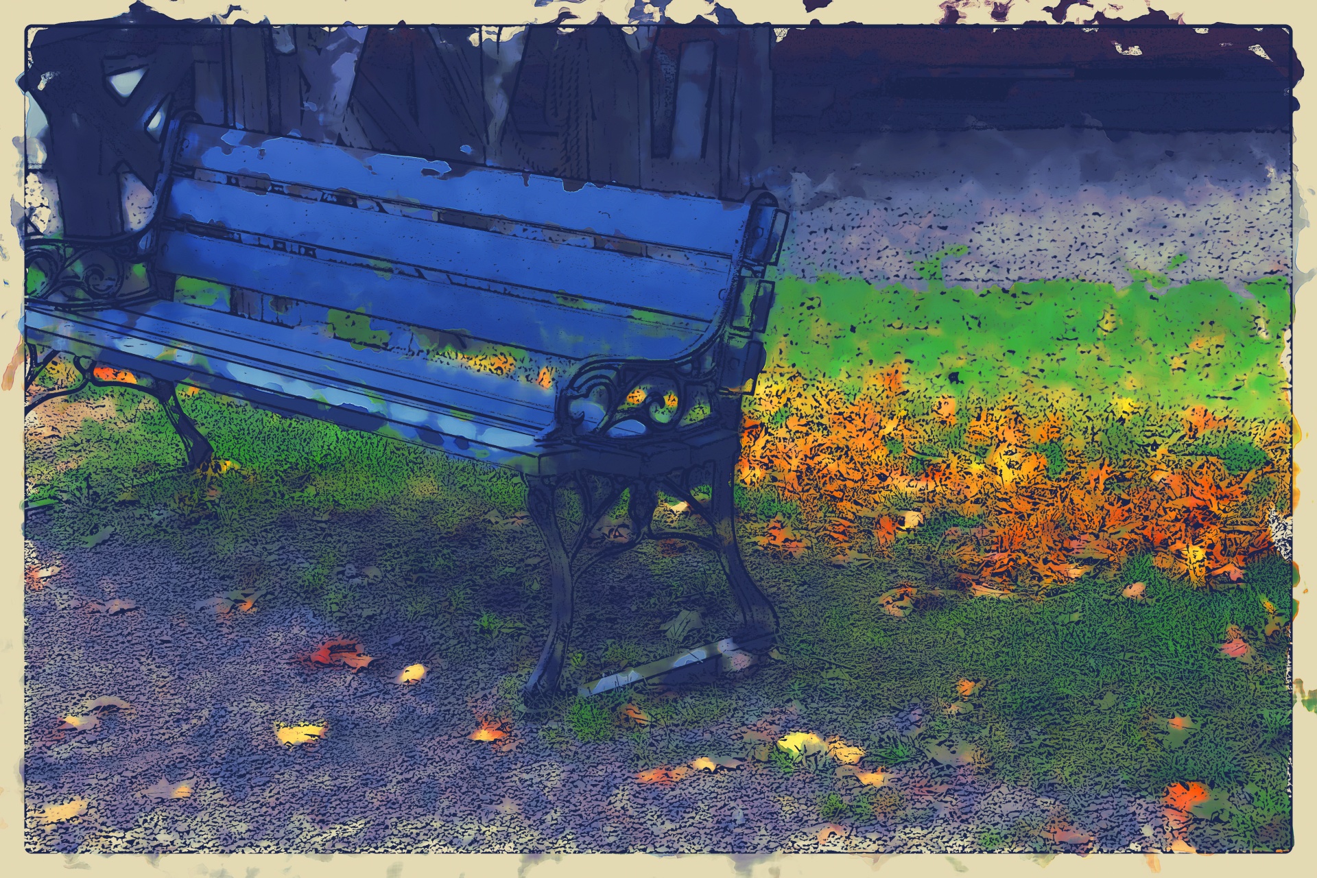 Podzimní lavička
