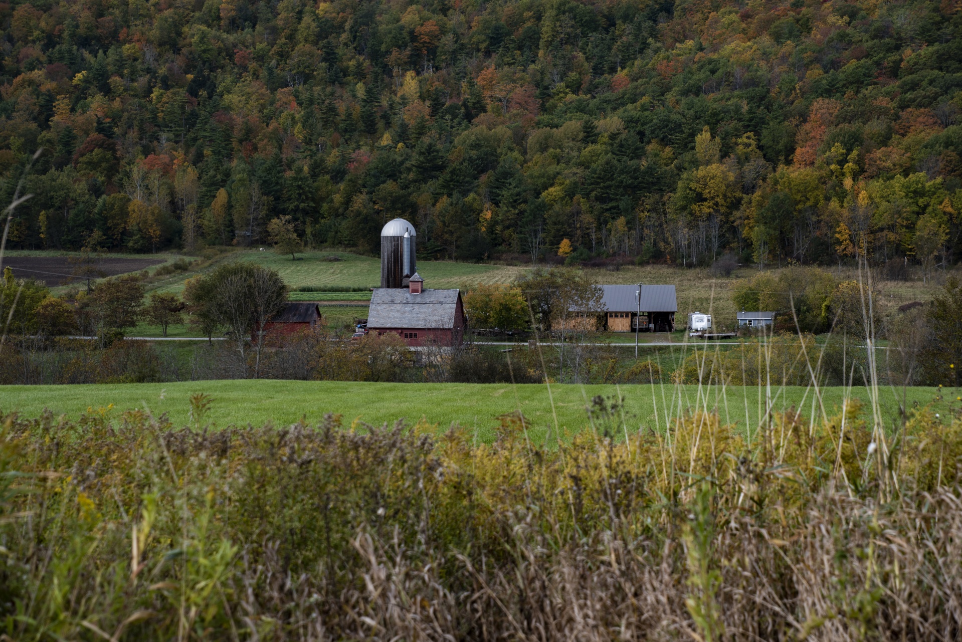 Autumn Farm Landscape Scenic