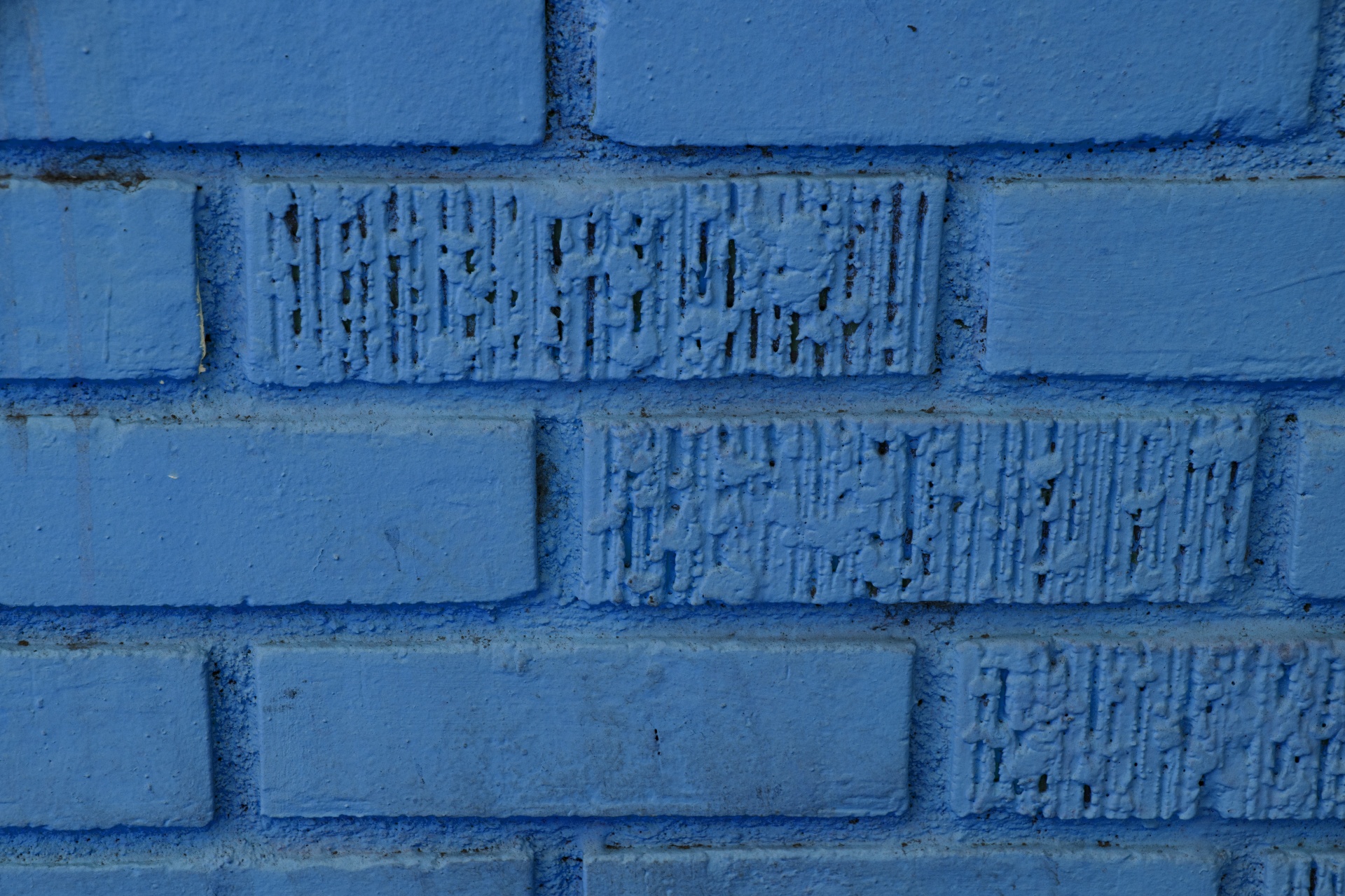 Parede de tijolo azul