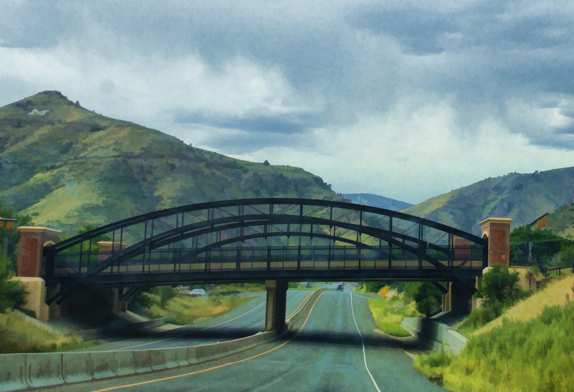 Bro över motorvägen