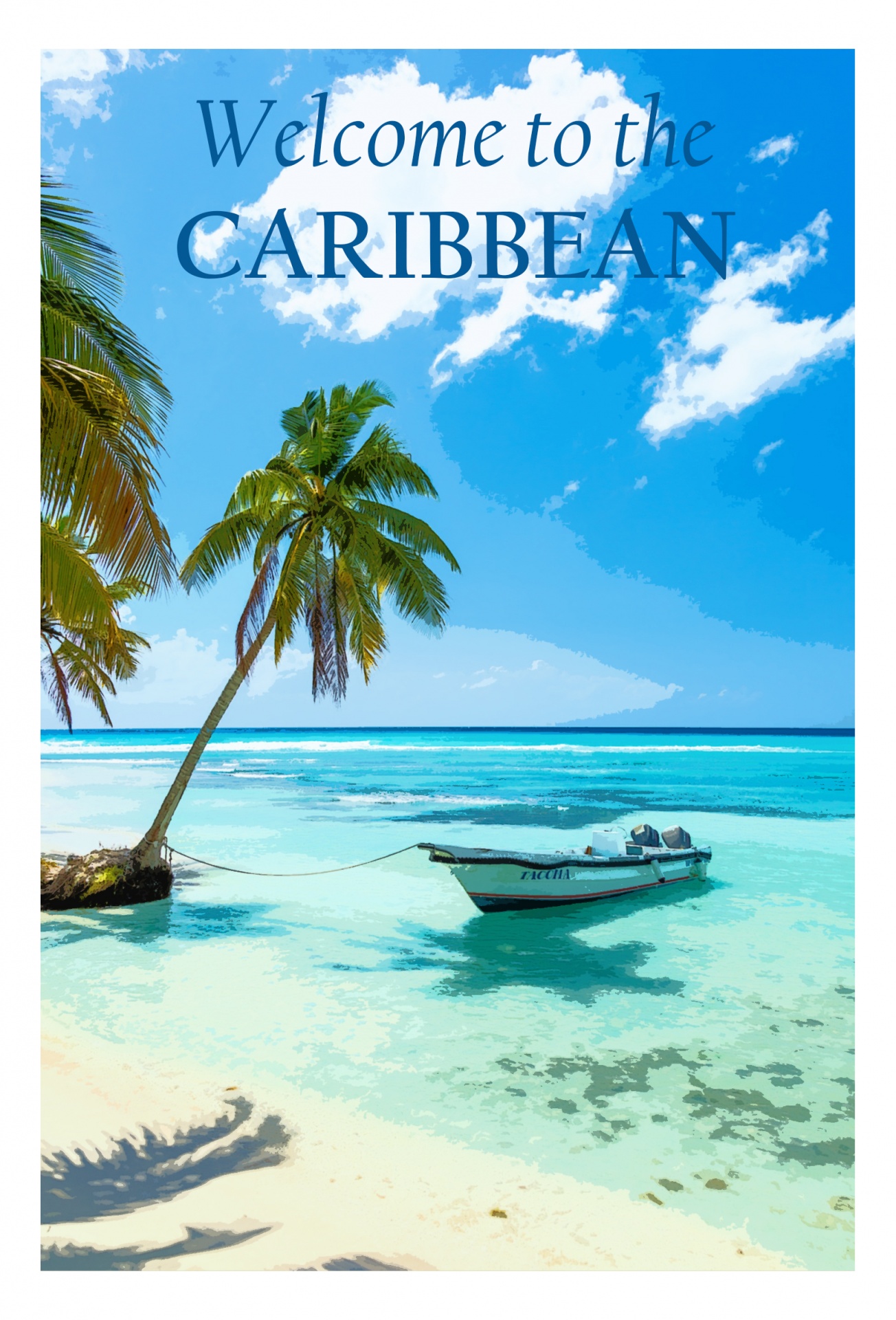Karibik cestovní plakát