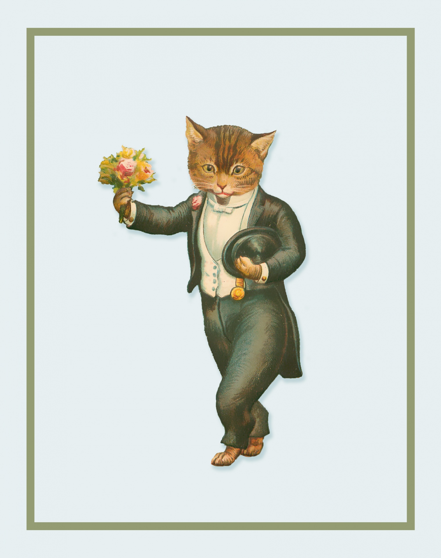 Kočičí šaty parta květiny