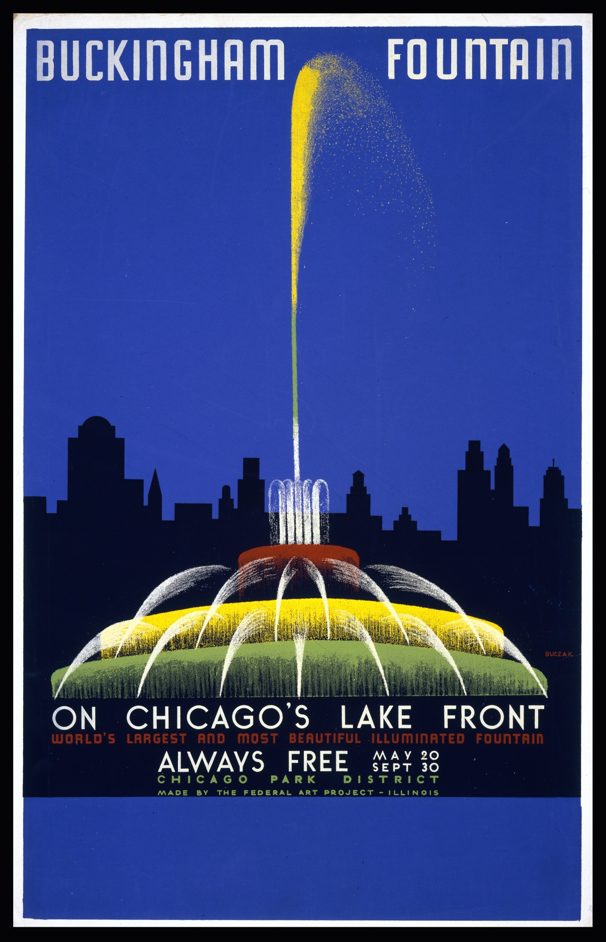 Chicago cestovní plakát