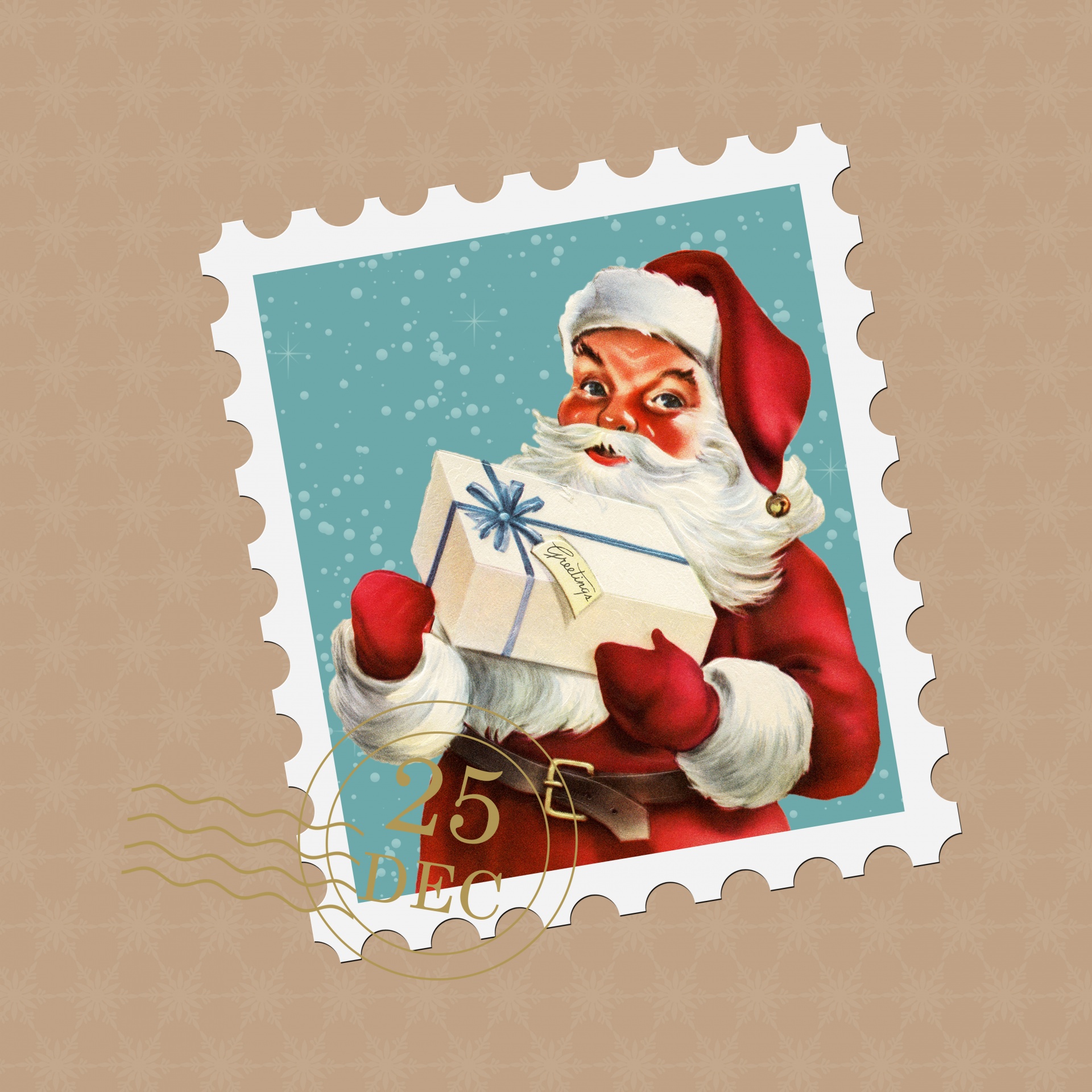 Vánoční Santa poštovní karta