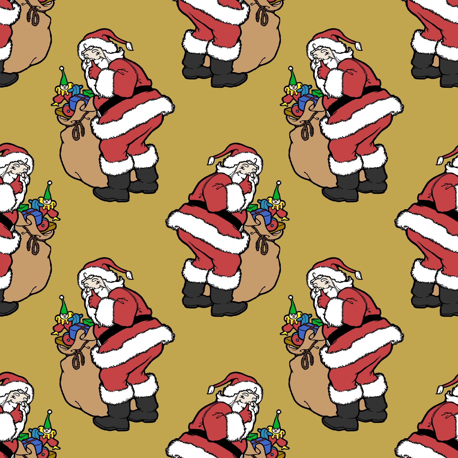 Christmas Santa Wallpaper Pattern