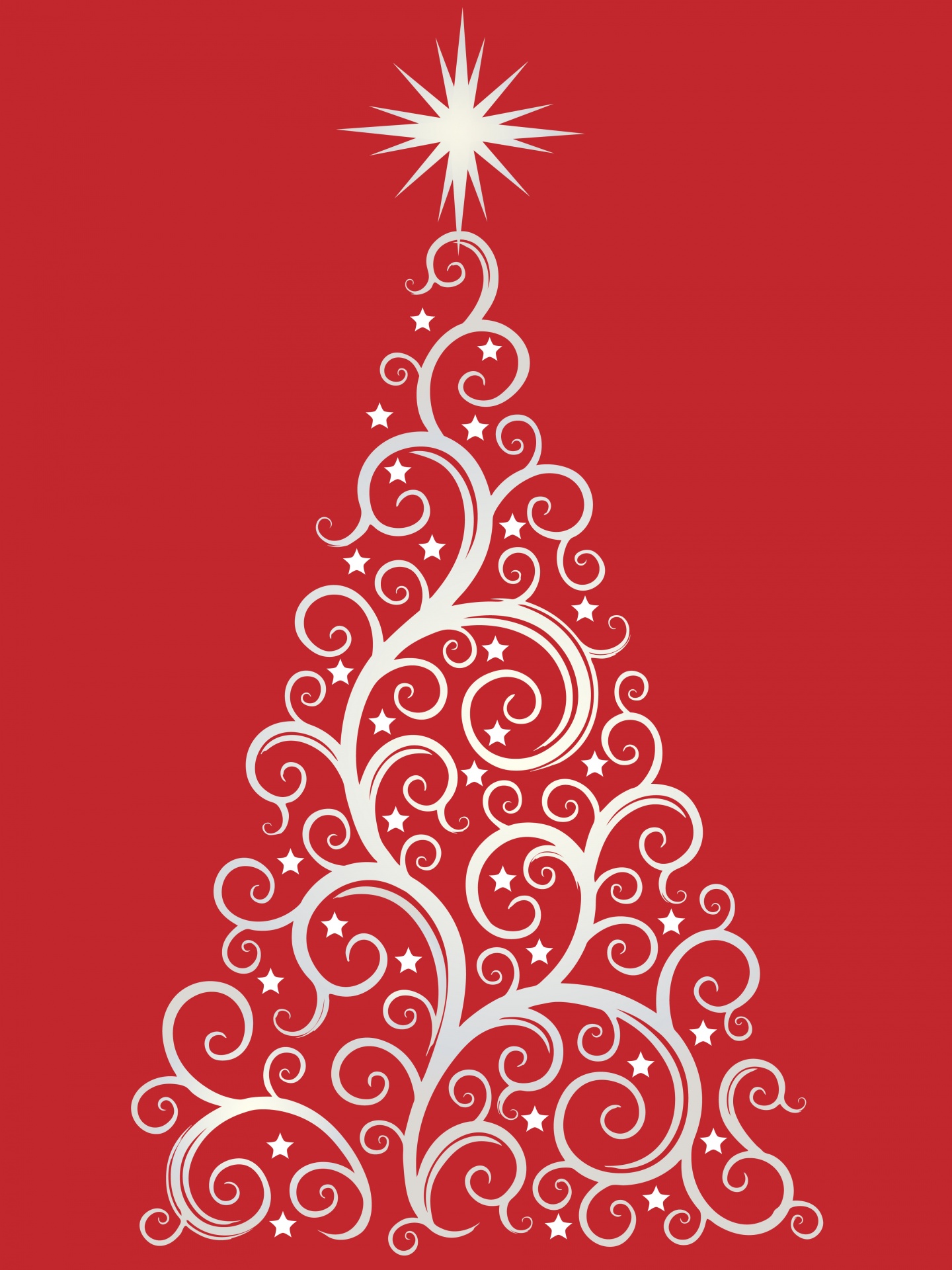 Cartão moderno da árvore de Natal