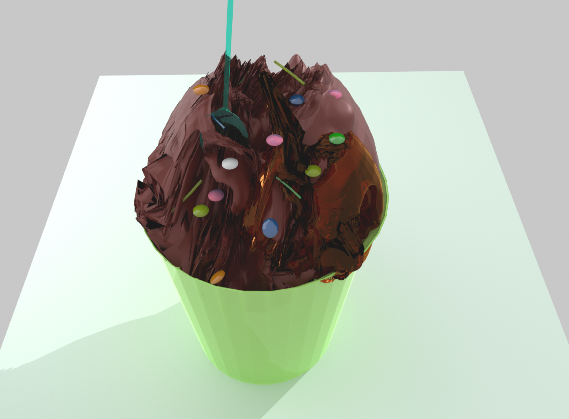 Cupcake de chocolate com glacê