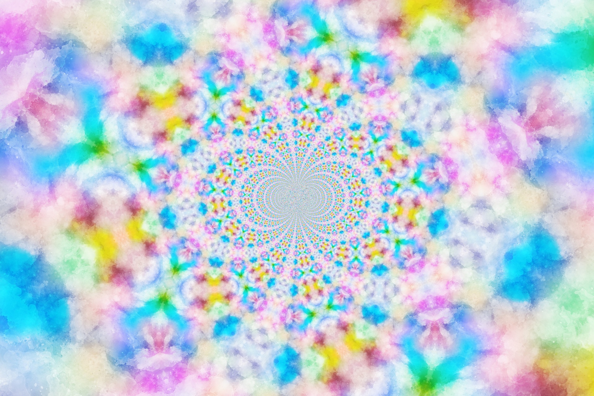 Caleidoscopio fractal abstracto colorido