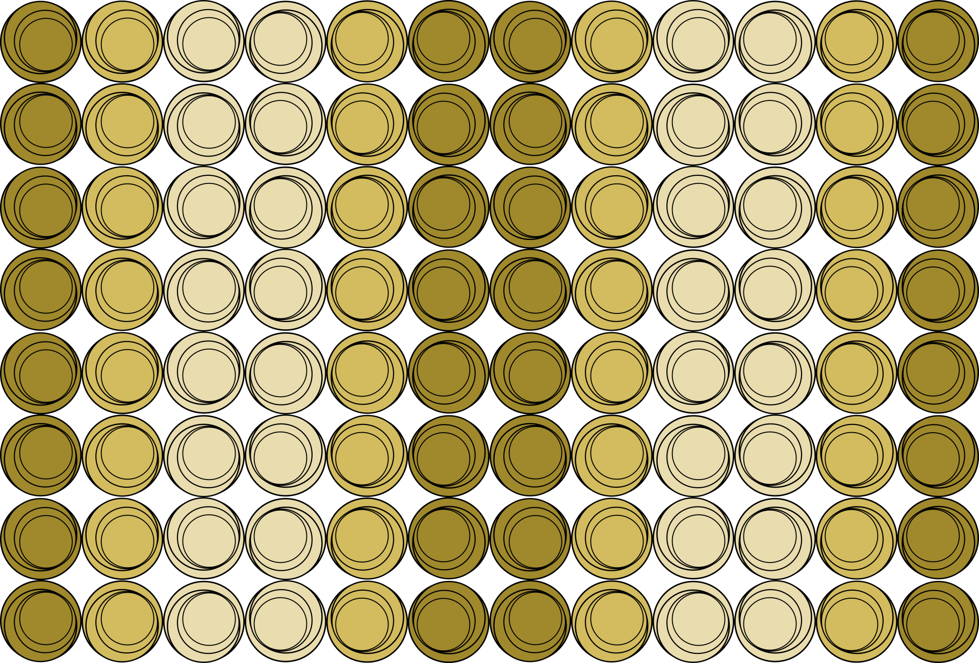 Patrón de repetición de círculos marrón