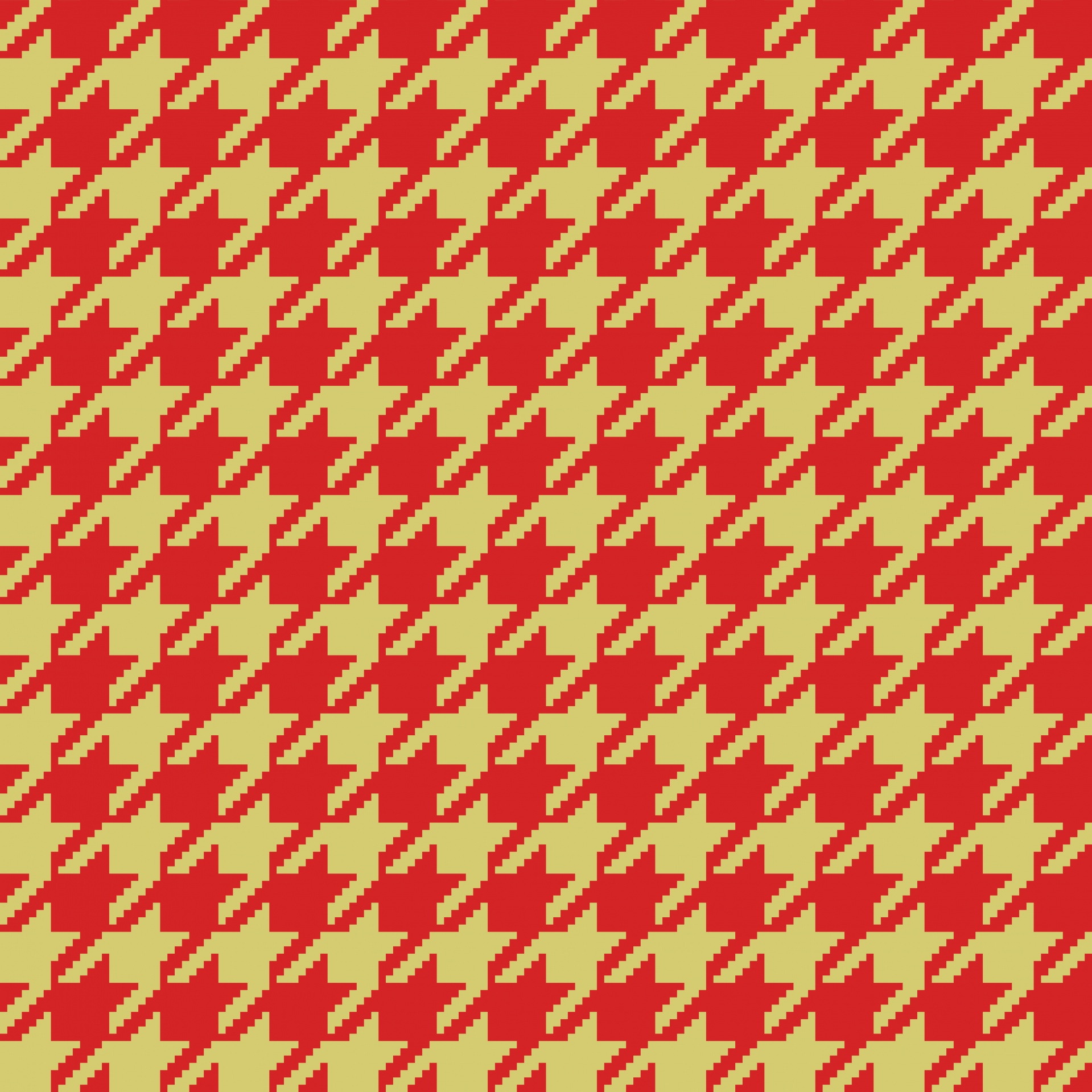 Houndstooth Pattern Red Gold