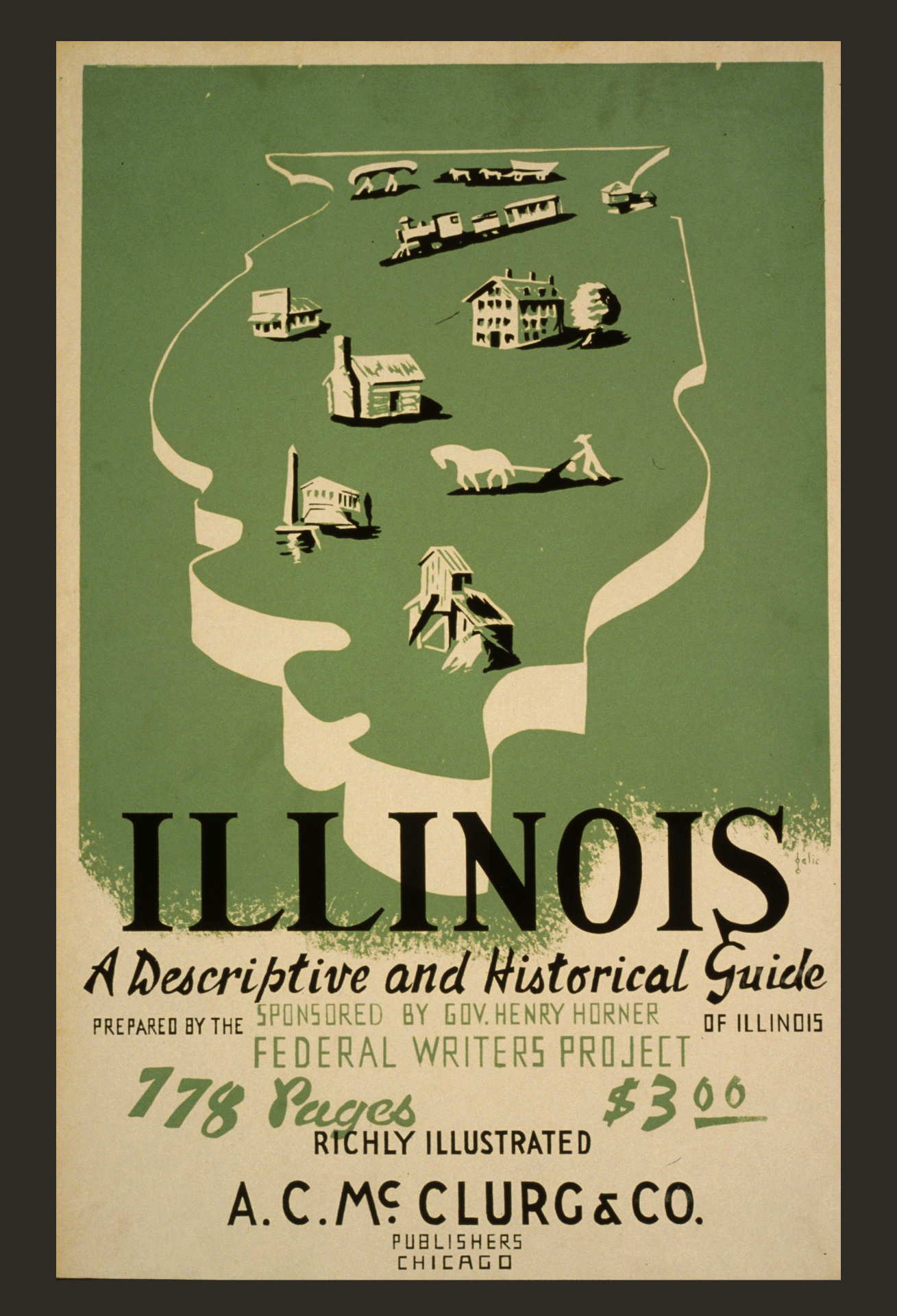 Illinois cestovní plakát