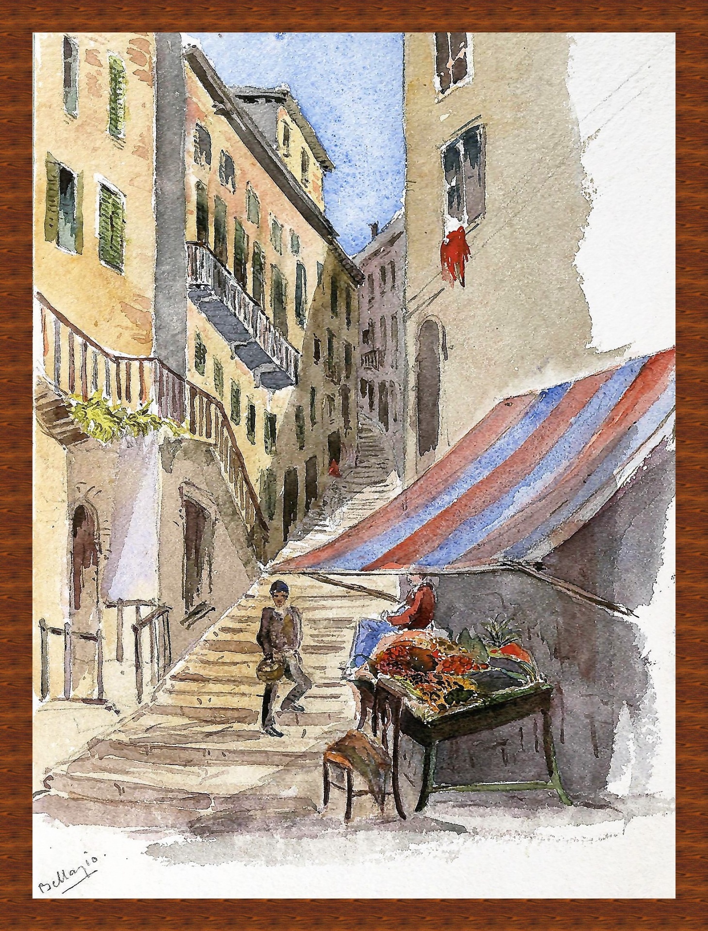 Antiga ilustração de Bellagio