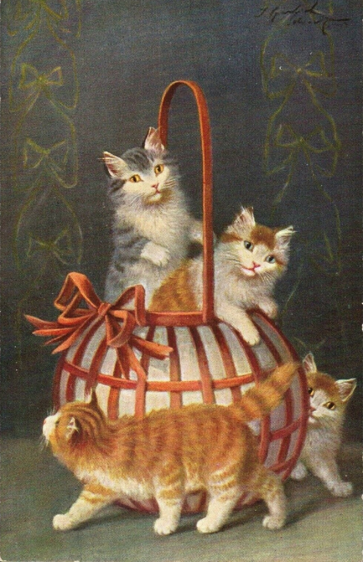 Koťata v košíku Sophie Sperlich