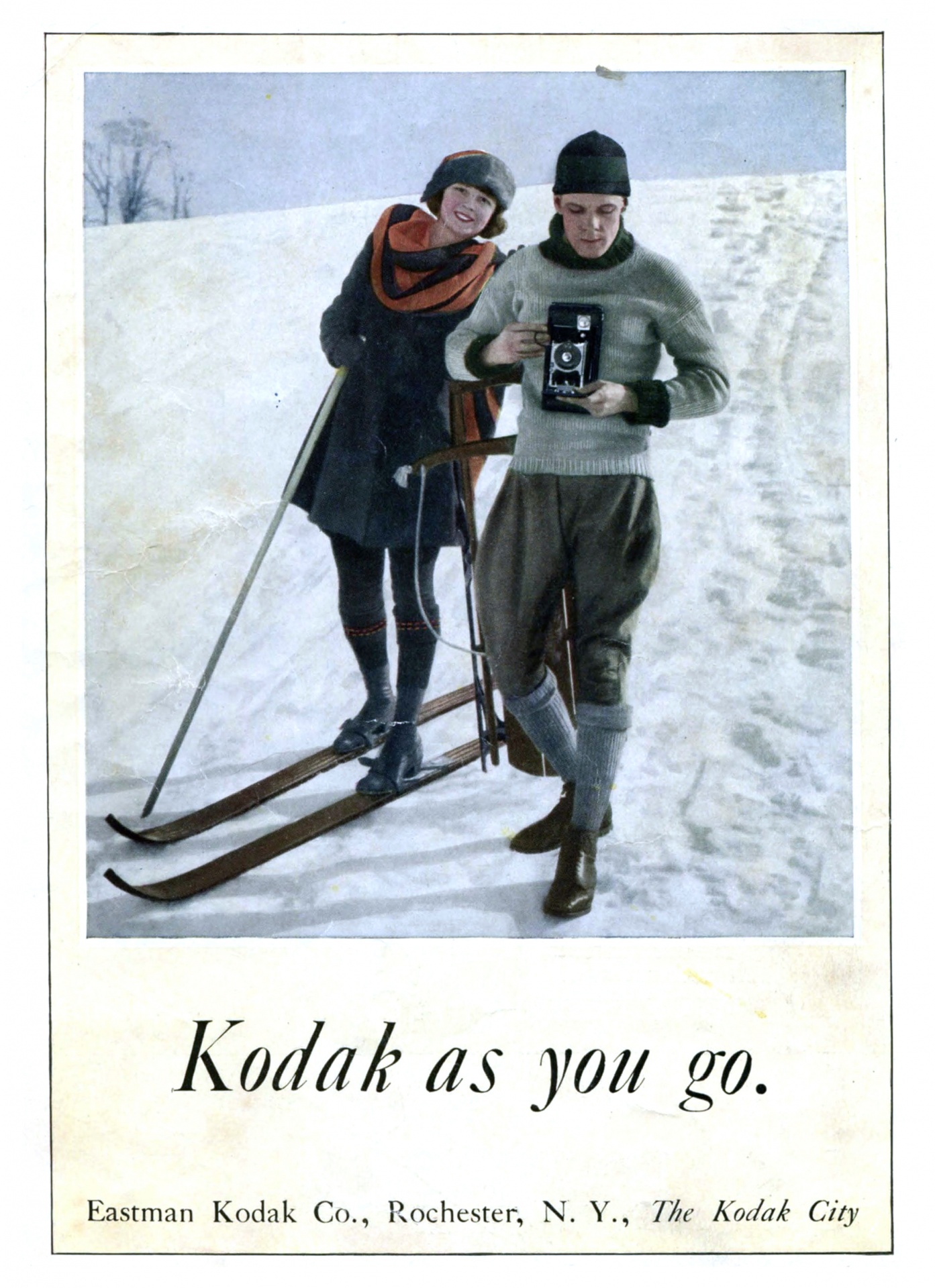 Cartel vintage de la cámara Kodak