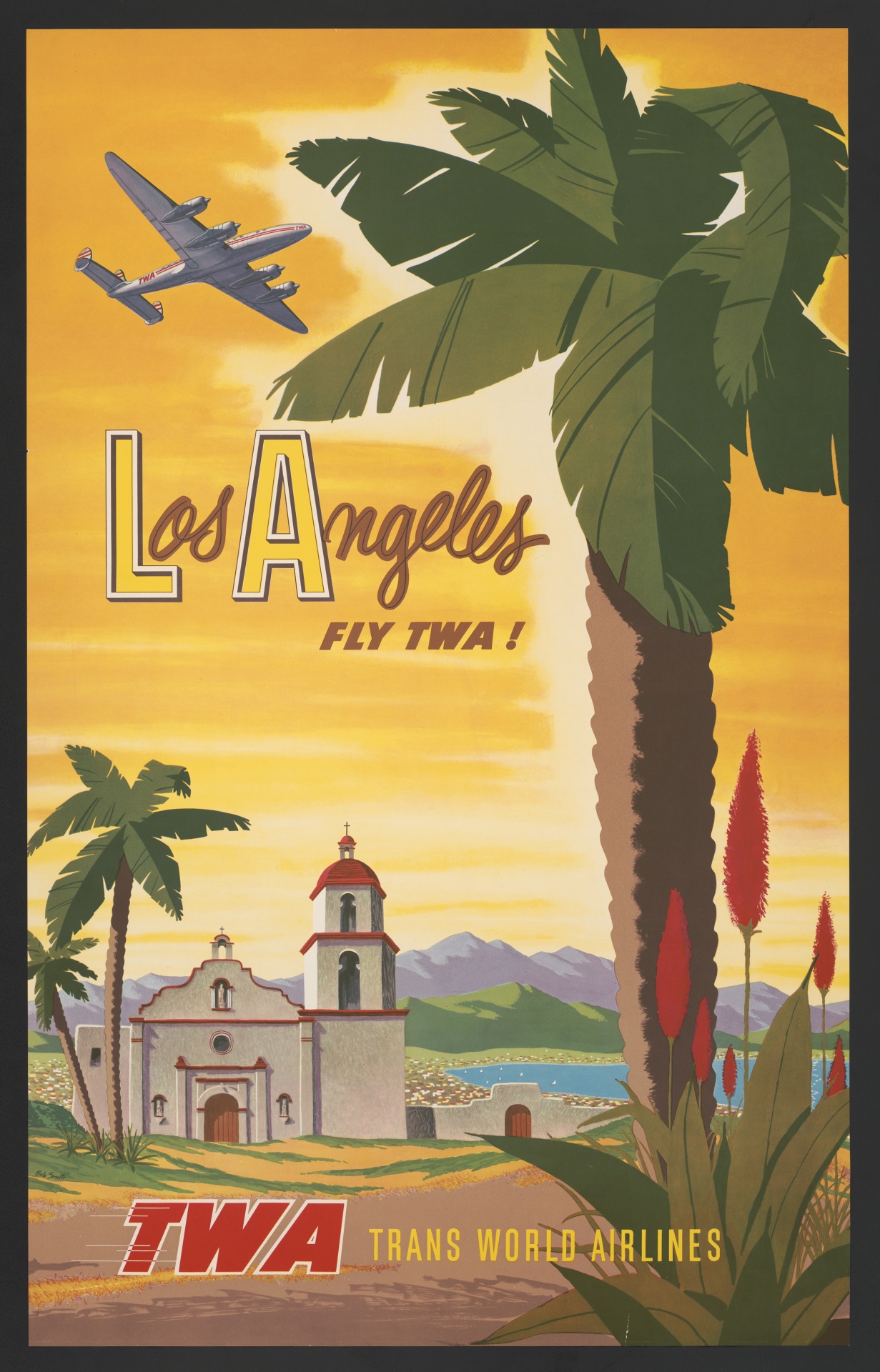 Plakat podróży w Los Angeles