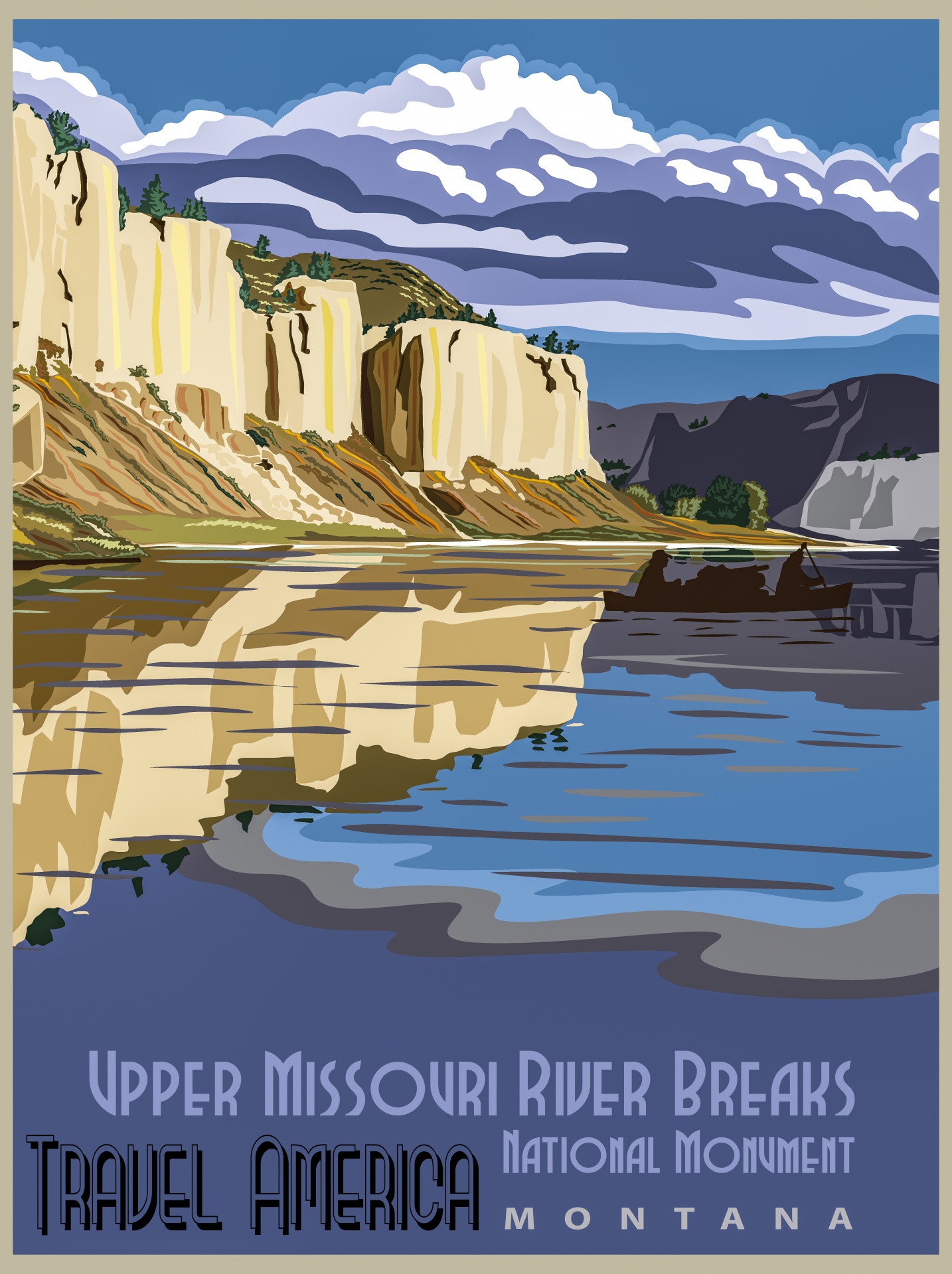 Remiks plakatu podróży Missouri