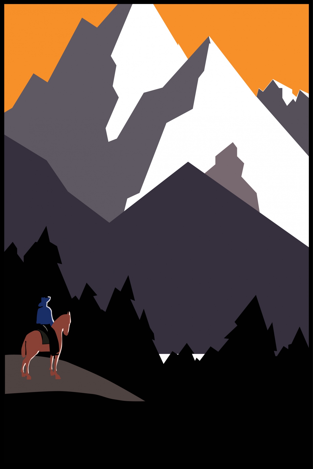 Montanhas de Montana Poster