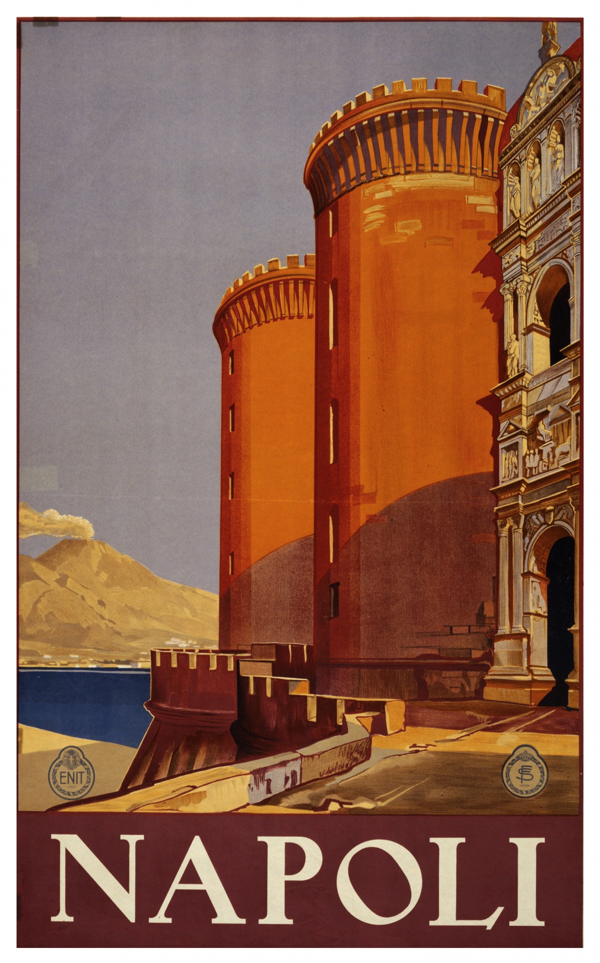 Nápoles, cartel del viaje de Napoli