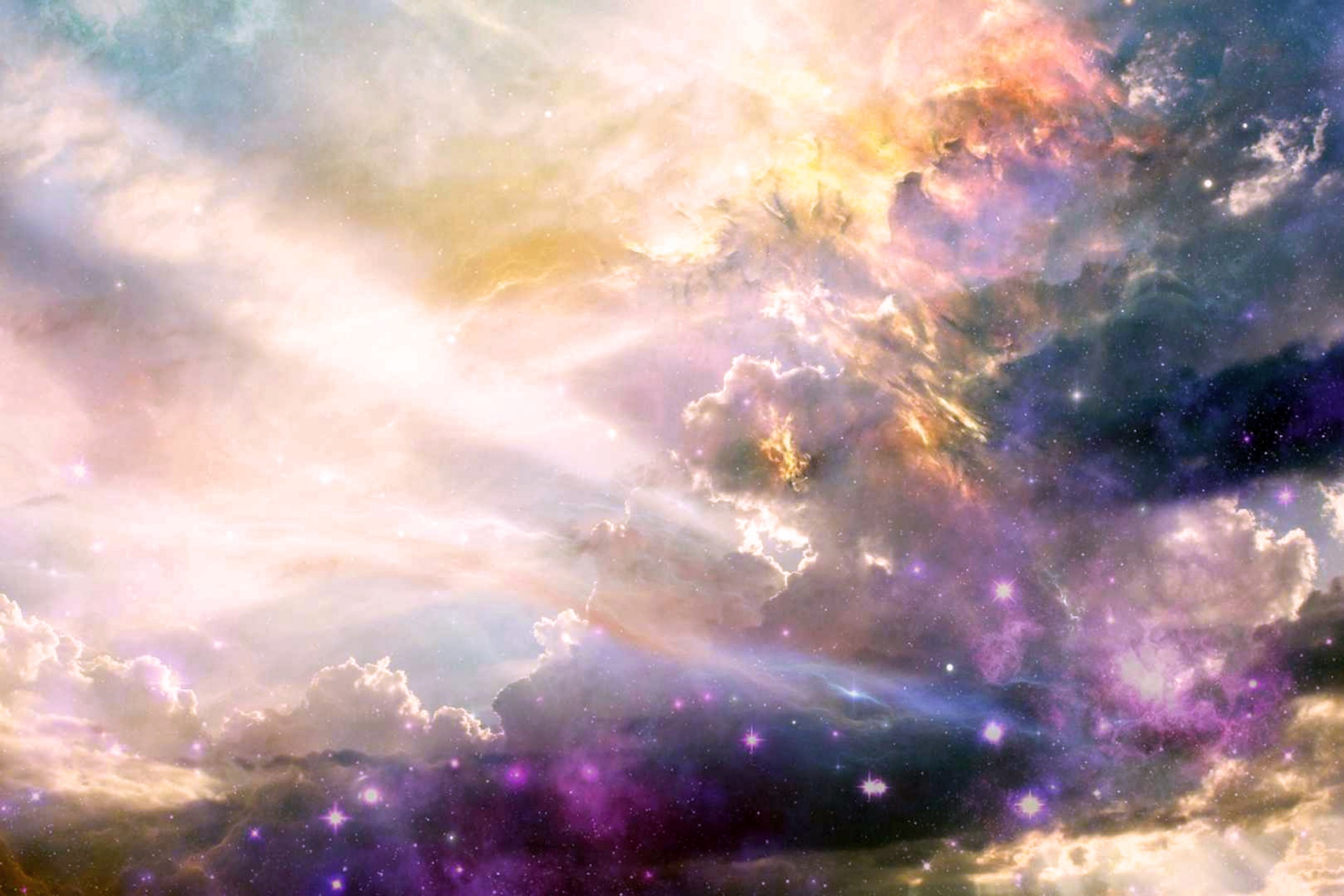 Niebla cosmos estrellas espacio