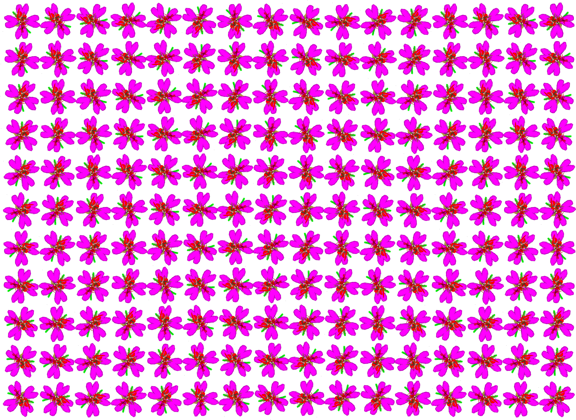 Pink Flowwers Repeat Tile Pattern