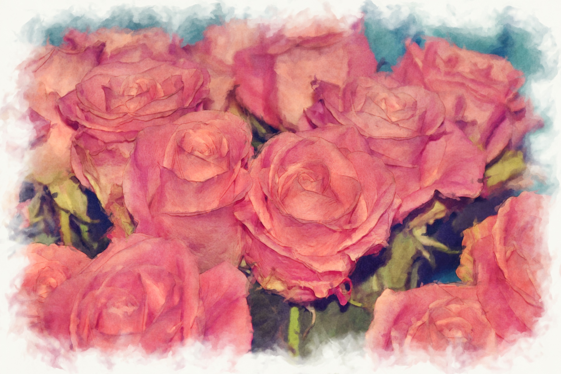 Rosas rosadas