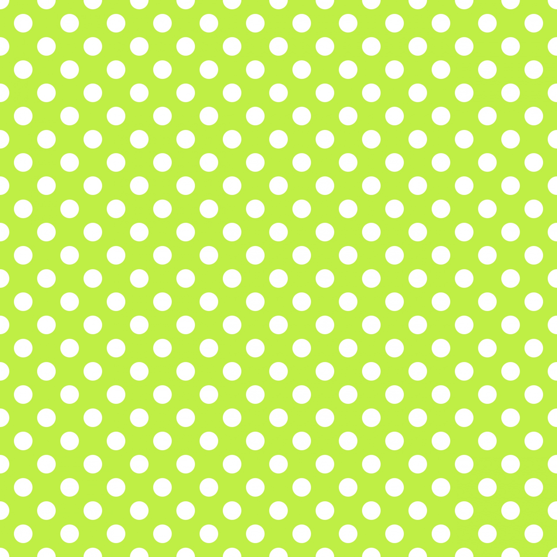 Polka Dots Green White