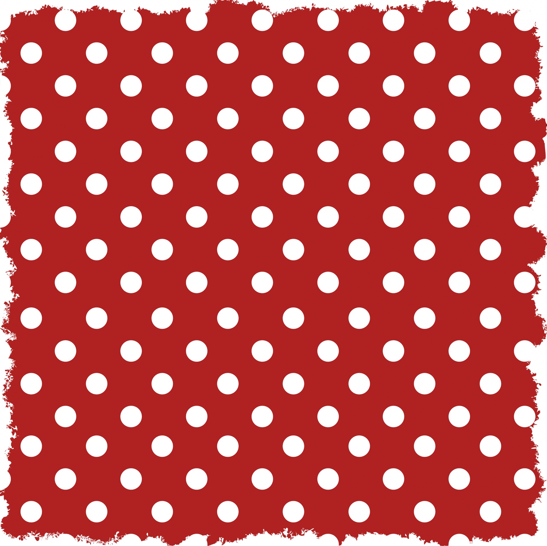Polka Dots Red White