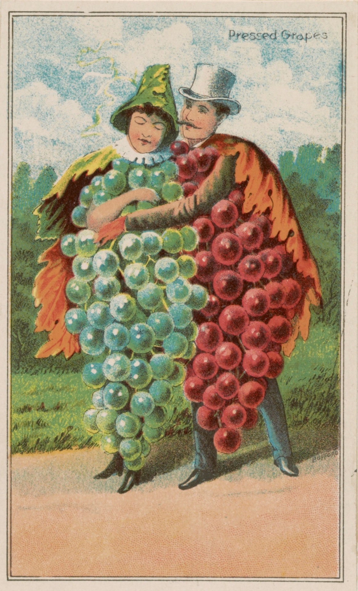 Wciśnięty winogron miłości para